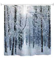 Goodbath Skog Duschdraperi - Vinter Snöträd