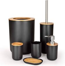 Bambu Badrumstillbehör Set - 6 Delar