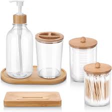 Fixwal Bambu Badrumstillbehör Set – 6 Delar