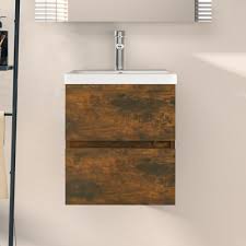 vidaXL Handfatsskåp i rökfärgad ek - Badrumsmöbel 41x38