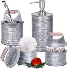 Höstgränd Rustikt Badrumstillbehör Set 4