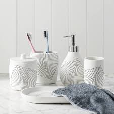 Elegant badrumstillbehör - Set med 5 delar