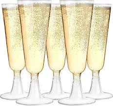 MATANA 48 Klara Återanvändbara Plastchampagneglas - Elegans för Alla Tillfällen